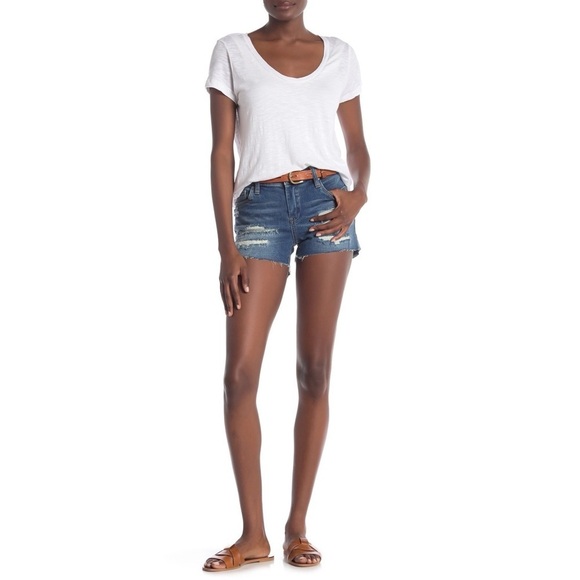 [Blank NYC] Distressed Denim Jeans Shorts - Picture 2 of 5